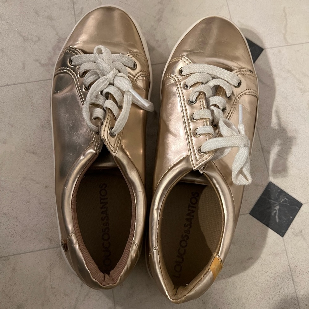Gold sneakers